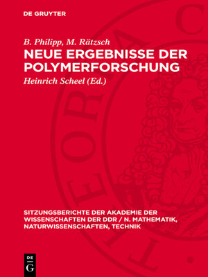 cover image of Neue Ergebnisse der Polymerforschung